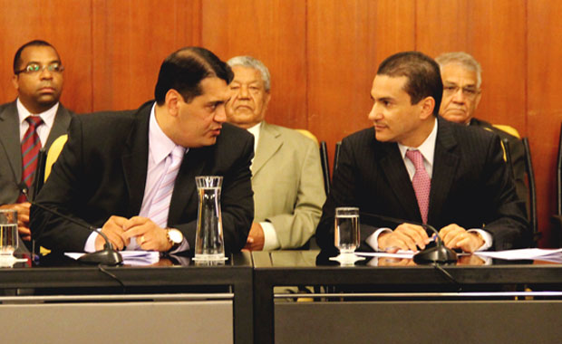 Jean Madeira e Marcos Pereira durante evento na Câmara de São Paulo: juntos pelo Esporte