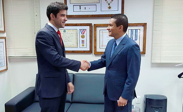 Pereira recebe Dr. Cacciari em seu escritório, em SP: pré-candidatura confirmada