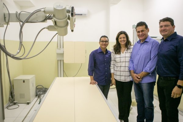 Deputado federal Marcos Pereira, prefeita Renata Sene, deputado estadual Jorge Wilson e vice-prefeito Araguacy